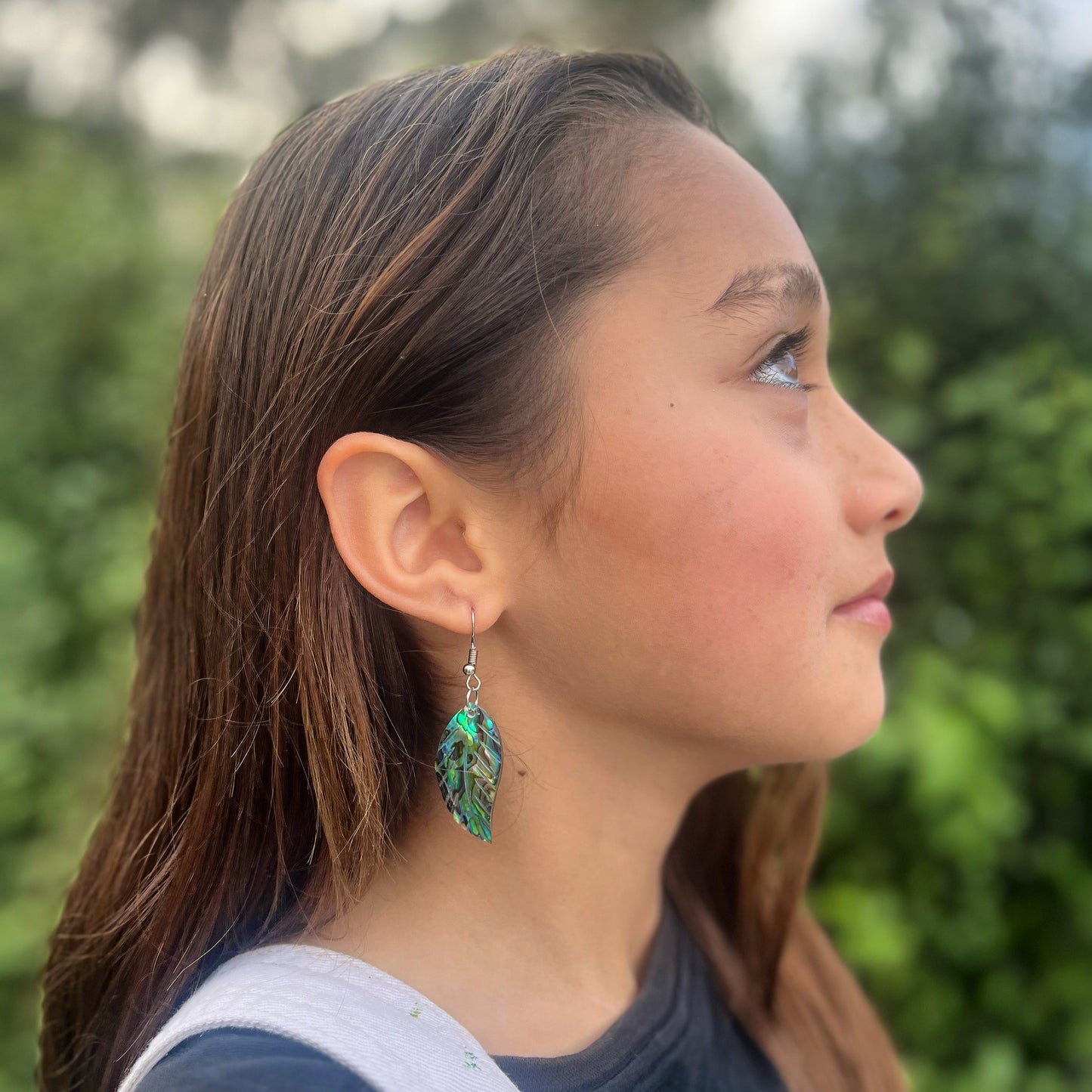 Leaf Paua Earrings