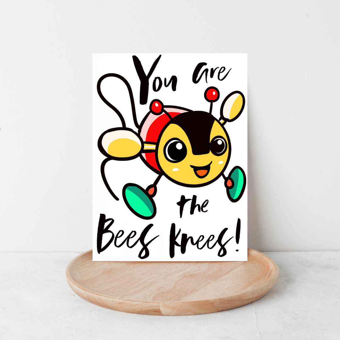 Buzzy Bee Greeting Card Digital Download