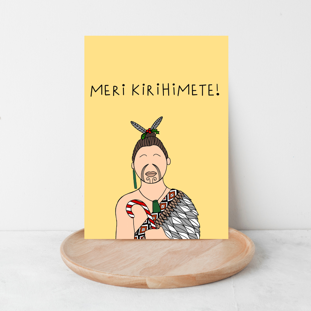 Meri Kirihemete Tama Greeting Card Digital Download