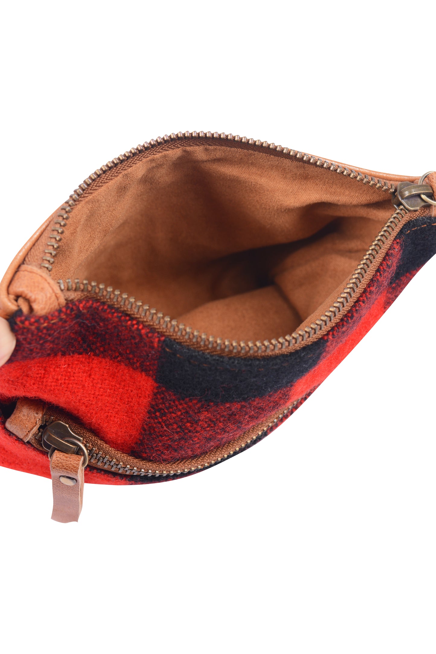 Double Swandri Cross Body Black Leather Bag