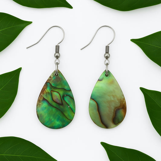 Teardrop Small Paua Earrings