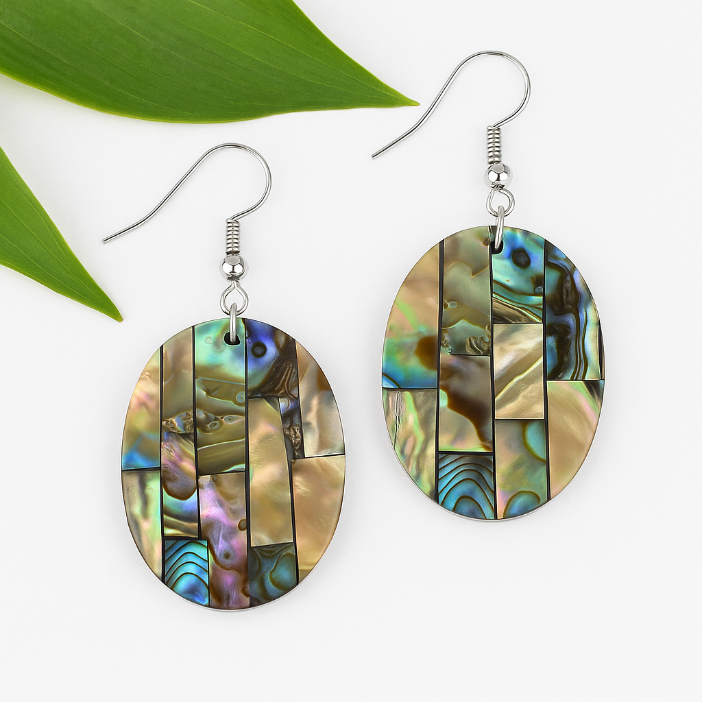 Paua Resin Earrings