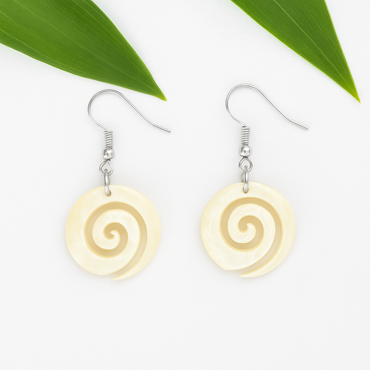 Small Shell Koru Earrings
