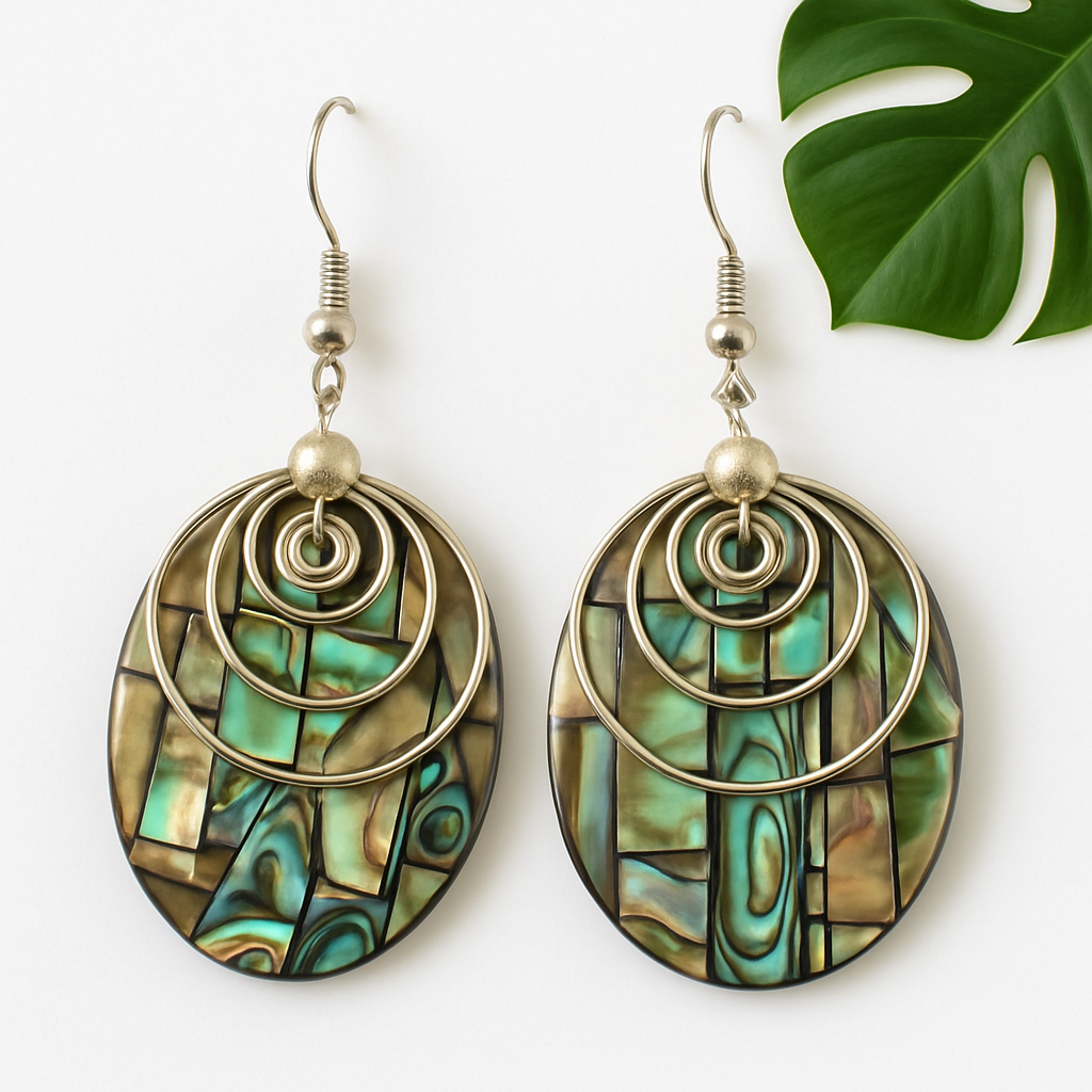 Oval Paua Earrings
