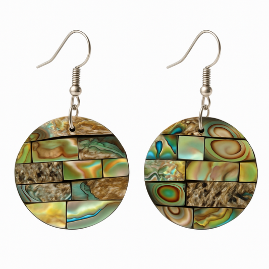Mosaic Paua Earrings
