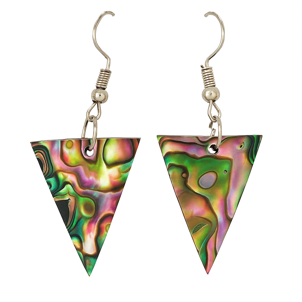 Triangle Paua Earrings