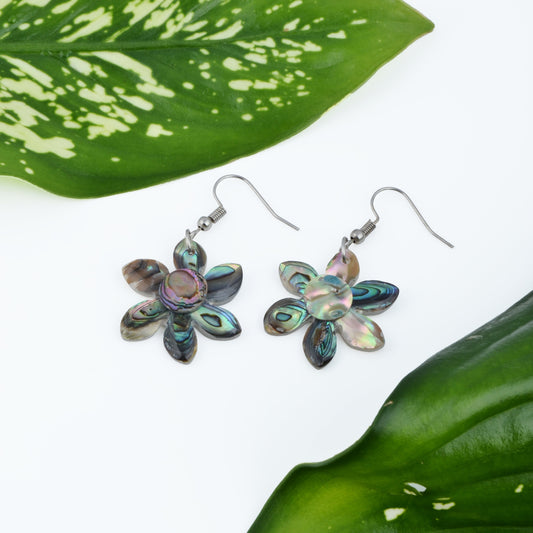 Flower Paua Earrings