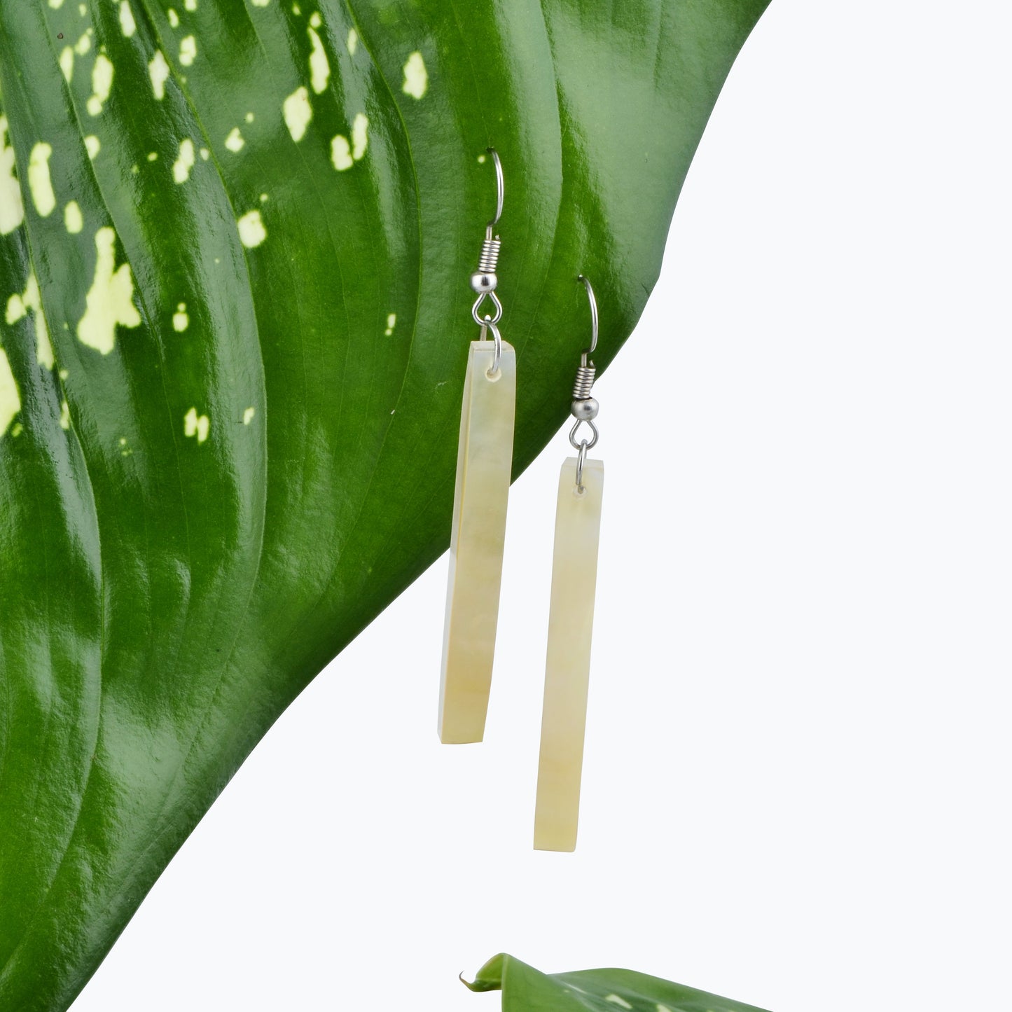 Thin Long Mother of Pearl Earrings