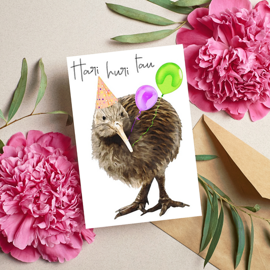 Happy Birthday Kiwi Greeting Card Digital Download