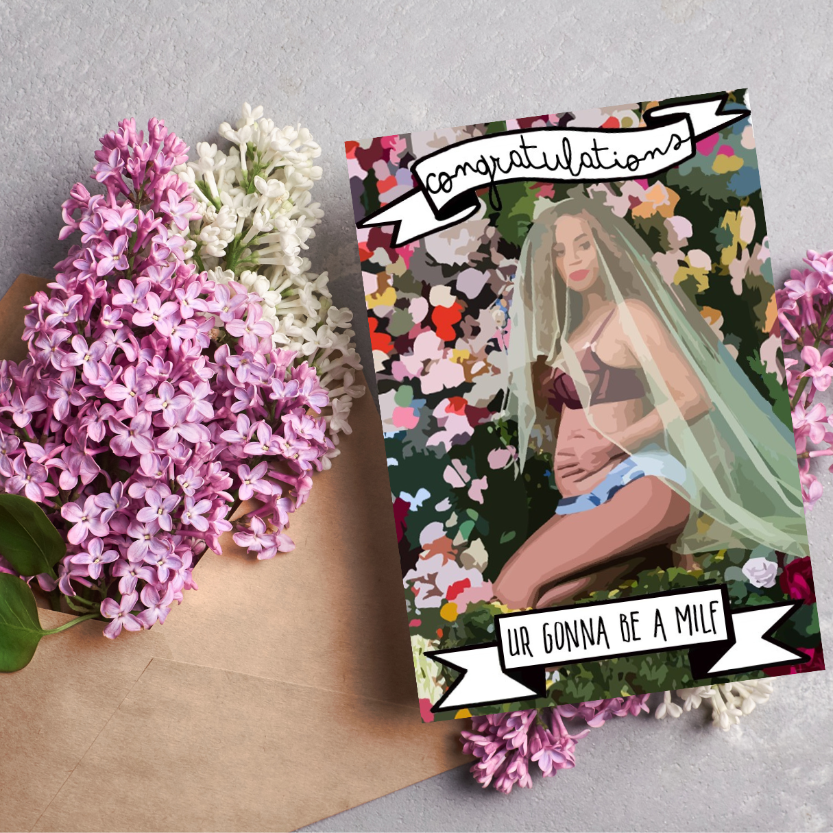 Beyonce MILF Greeting Card Digital Download