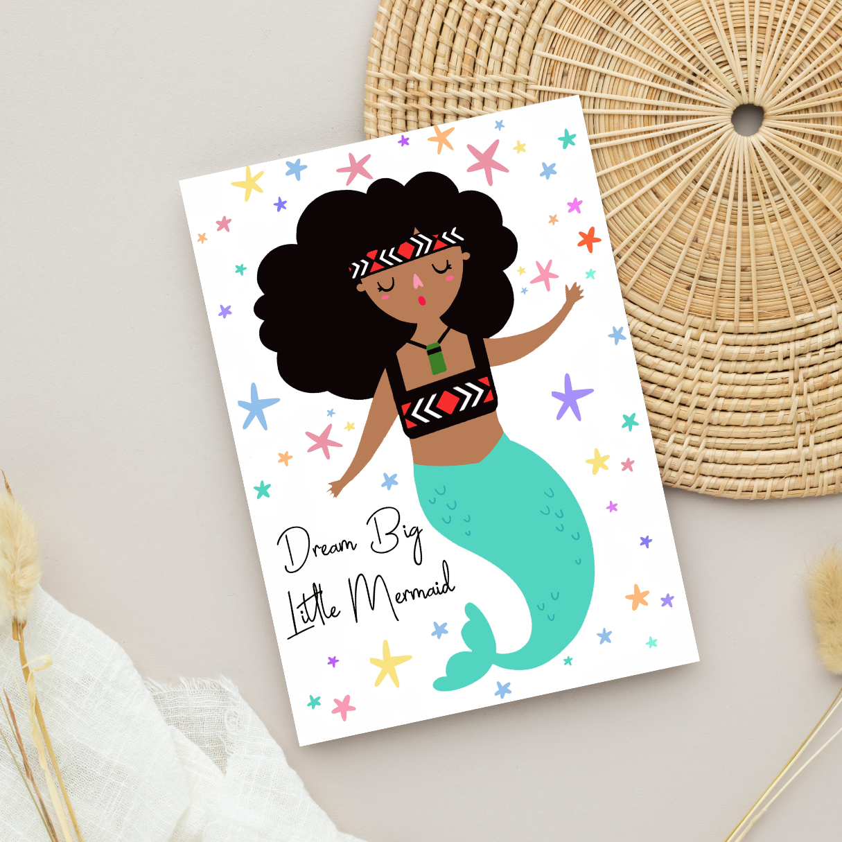 Mermaid Greeting Card Digital Download