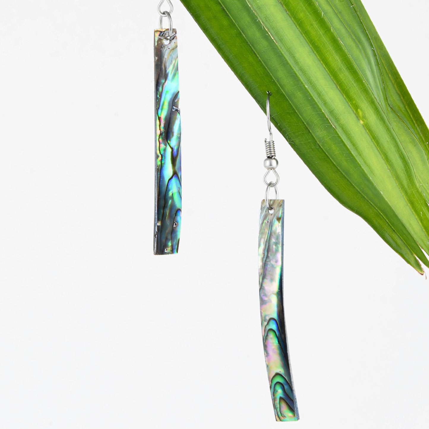 Thin Long Paua Earrings