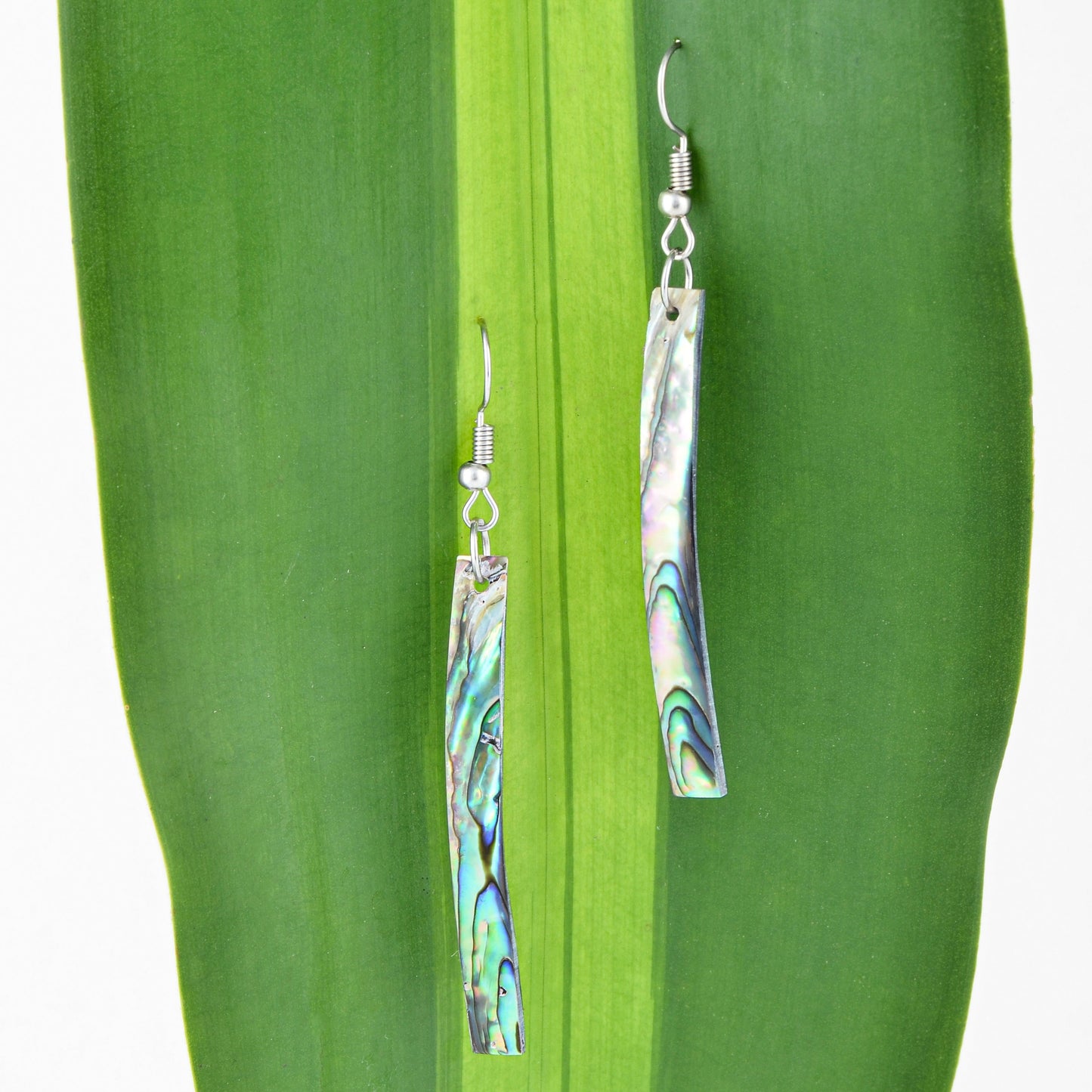 Thin Long Paua Earrings