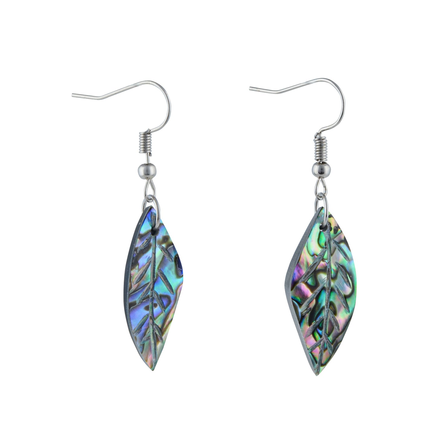 Leaf Paua Earrings